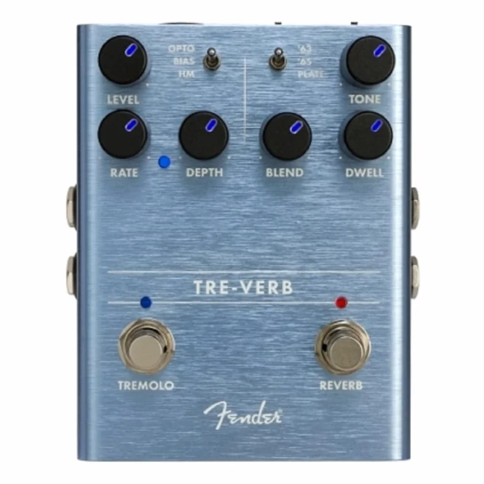 Fender Tre-Verb, Pedal de Efecto para Guitarra, Reverb/Tremolo Digital