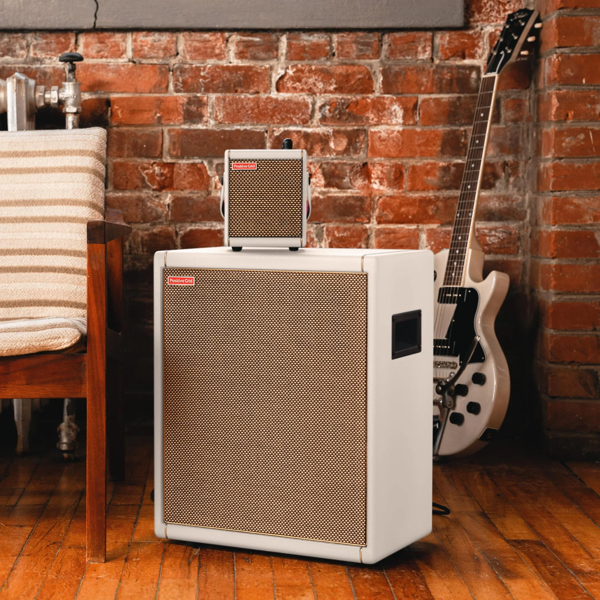 Positive Grid Spark Cab Gabinete de Altavoz de Amplificador de Guitarra, Alimentado para Amplificadores de la Serie Spark, Múltiples Instrumentos, Modeladores y Más. – Perlado