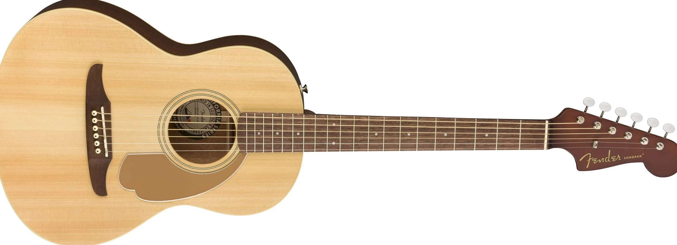 Fender Sonoran Mini Guitarra Acústica, Tapa de Abeto o Caoba, Escala de 24.1 Pulgadas, Cabeza Strat, Refuerzos Acanalados, Funda Incluida, Natural