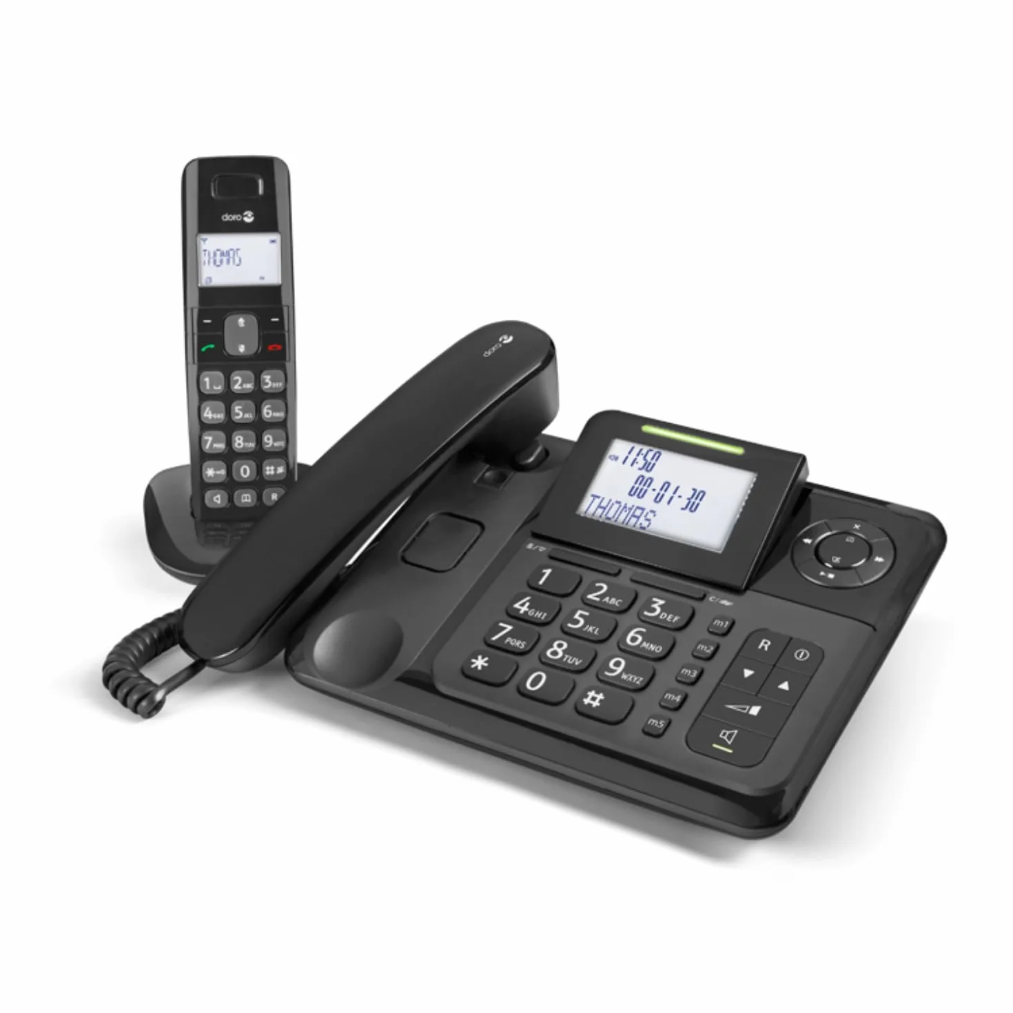 Doro teléfono con cable con contestador automático inalámbrico COM-4005