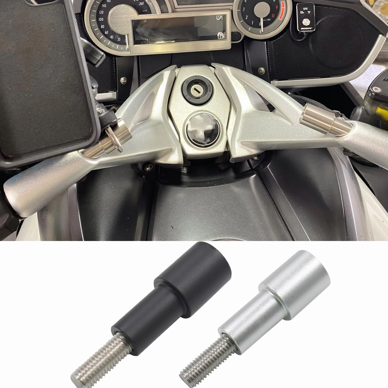 Soporte para Móvil Moto Manillar B&W K1600GT R1200RE R1200RT R1250RS R1250RT 2017-2020 Plata