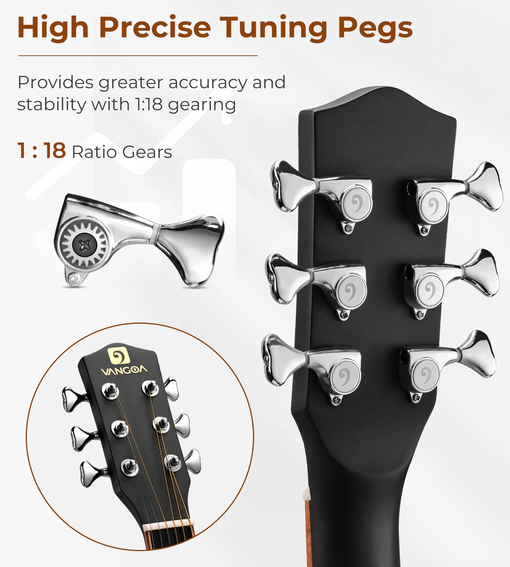 Vangoa Guitarra electroacústica 4/4, tamaño completo de 41 pulgadas con ecualizador de 4 bandas, kits para principiantes, juego de iniciación zurdo negro