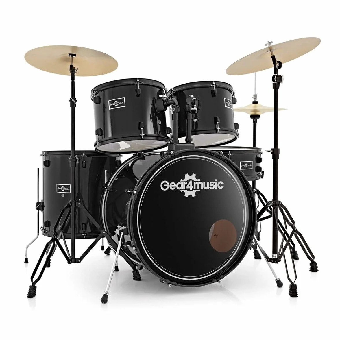 Full Size Kit de batería de 5 piezas para principiantes BDK-1+ de Gear4music Negro