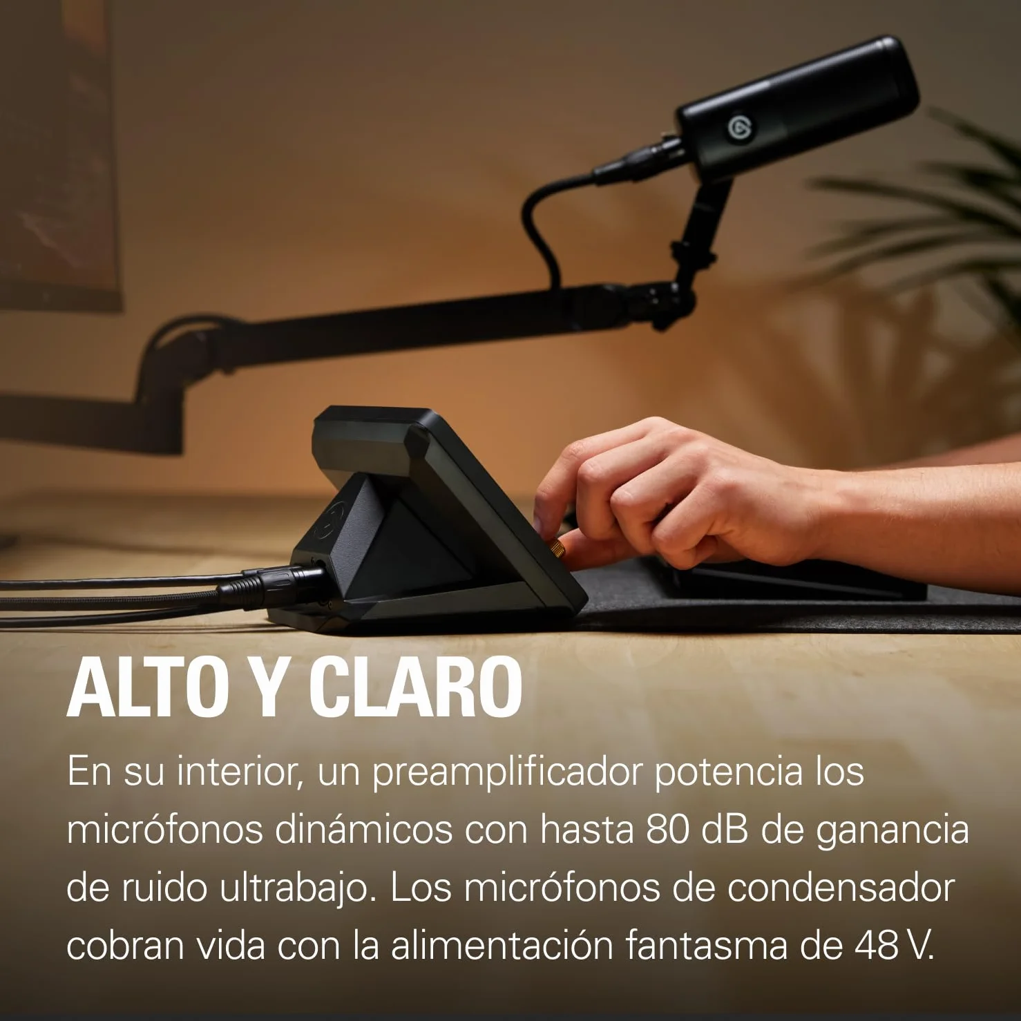 Elgato XLR Dock MK.2 - Accesorio de interfaz de audio para Stream Deck +, 80 dB de ganancia, alimentación phantom, Clipguard 2.0, efectos DSP, USB-C, funciona con cualquier micrófono XLR