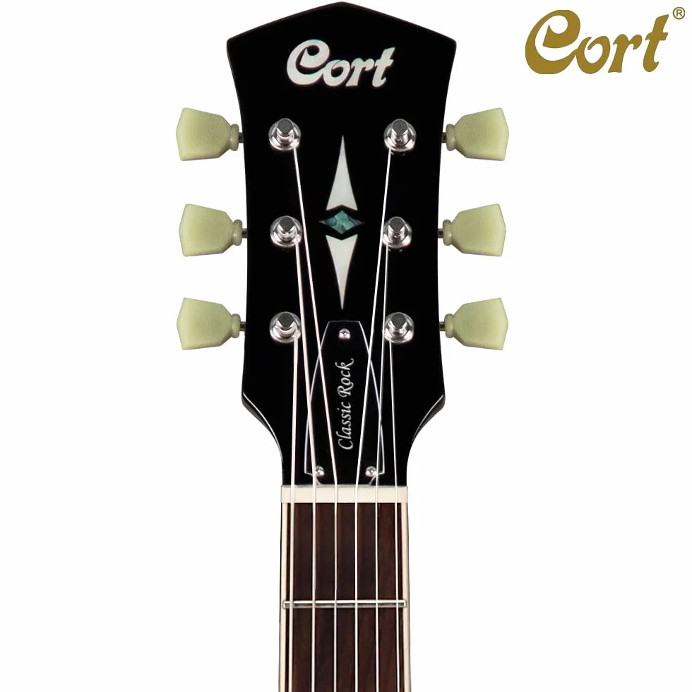 Cort CR200 de la guitarra eléctrica Negro Singlecut