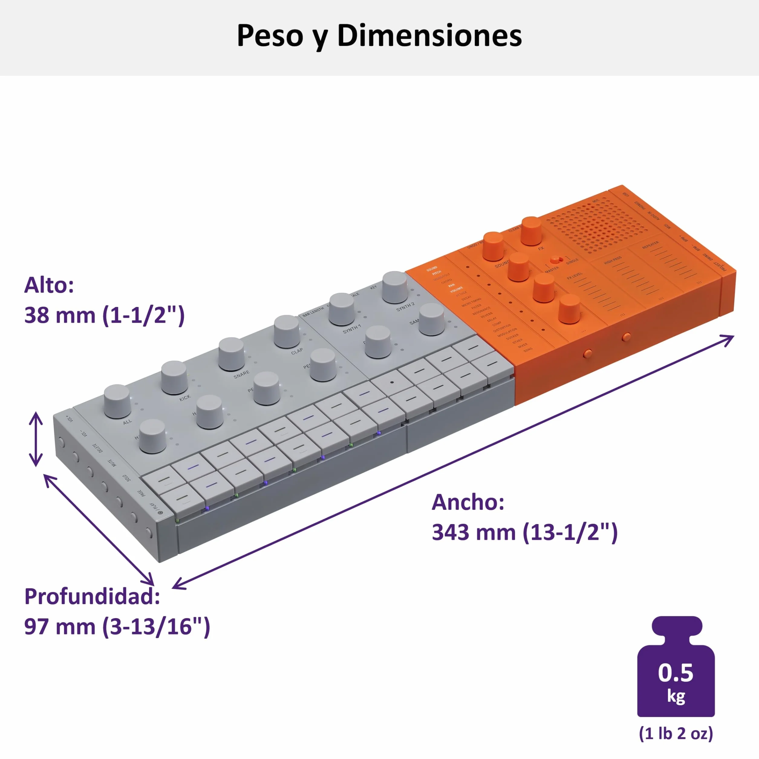 Yamaha SEQTRAK Mobile Music Ideastation – Estudio de Producción Musical Todo-en-Uno con Motores de Sonido Duales, Muestreo Integrado, Altavoz Incorporado y Batería Recargable – Naranja