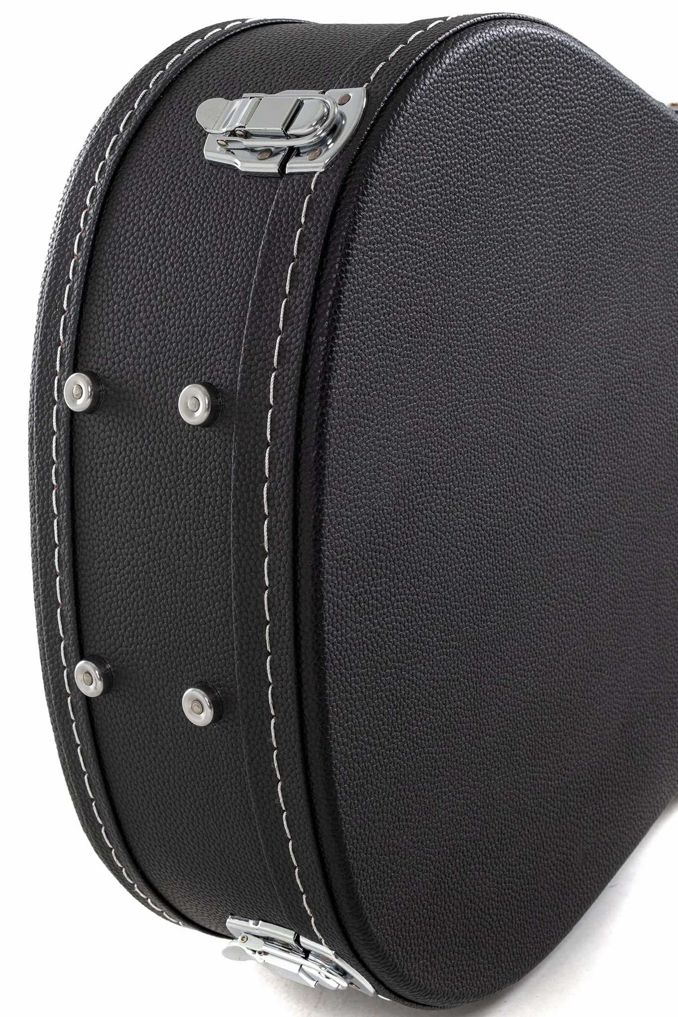 Estuche de guitarra GEWA modelo SG Flat Top Economy - Núcleo de madera - tapa plana - revestimiento de cuero sintético negro mate - cerraduras cromadas - compartimento para accesorios