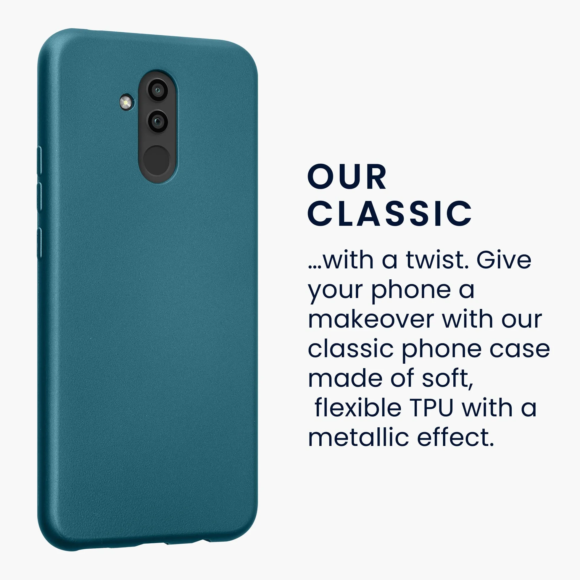 kwmobile Funda Huawei Mate 20 Lite Carcasa TPU Silicona Ultrafino Azul metálico