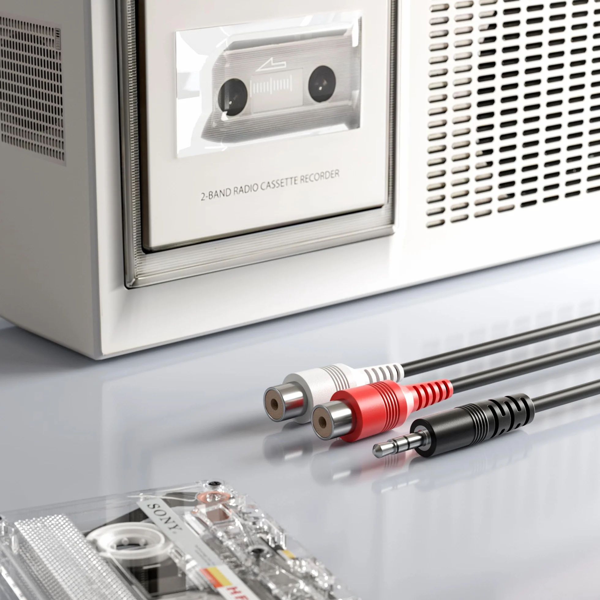 DigitalLife Tarjeta de Captura de Audio USB-C, Convertidor Analógico a Digital RCA 3,5 mm, Transferir Cintas Casete a MP3, Compatible Windows 11 macOS Linux