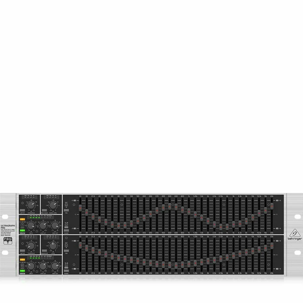 Behringer ULTRAGRAPH PRO FBQ6200HD Ecualizador gráfico estéreo de alta definición de 31 bandas con sistema de detección de retroalimentación FBQ