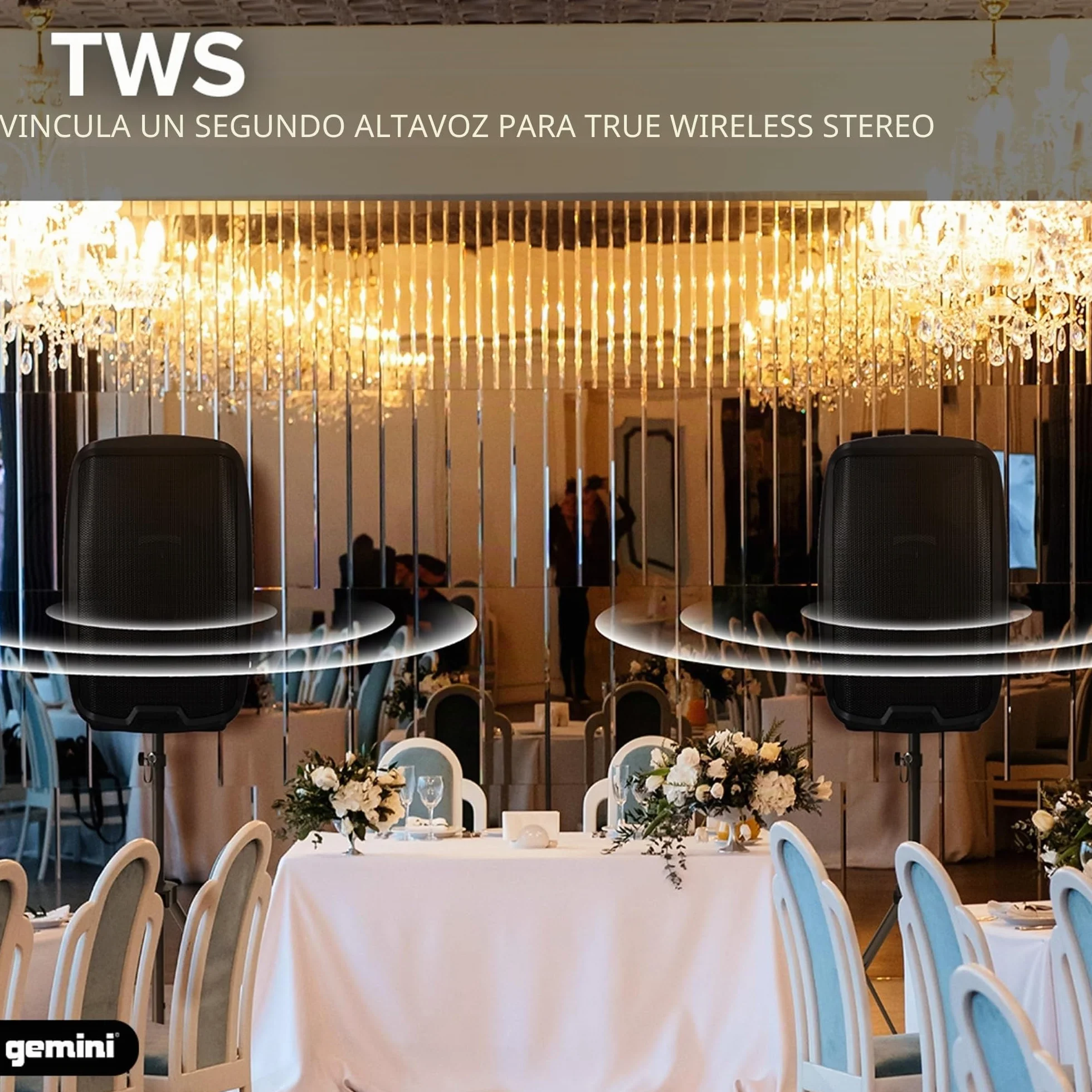 Gemini Sound AS-2115BT Active Bluetooth PA, Woofer de 15 pulgadas 2000W WATTS DJ altavoces, SD, USB, entrada/salida XLR, micrófono de 2 x 1/4 pulgadas/entradas de RCA y AUX con asas, TWS