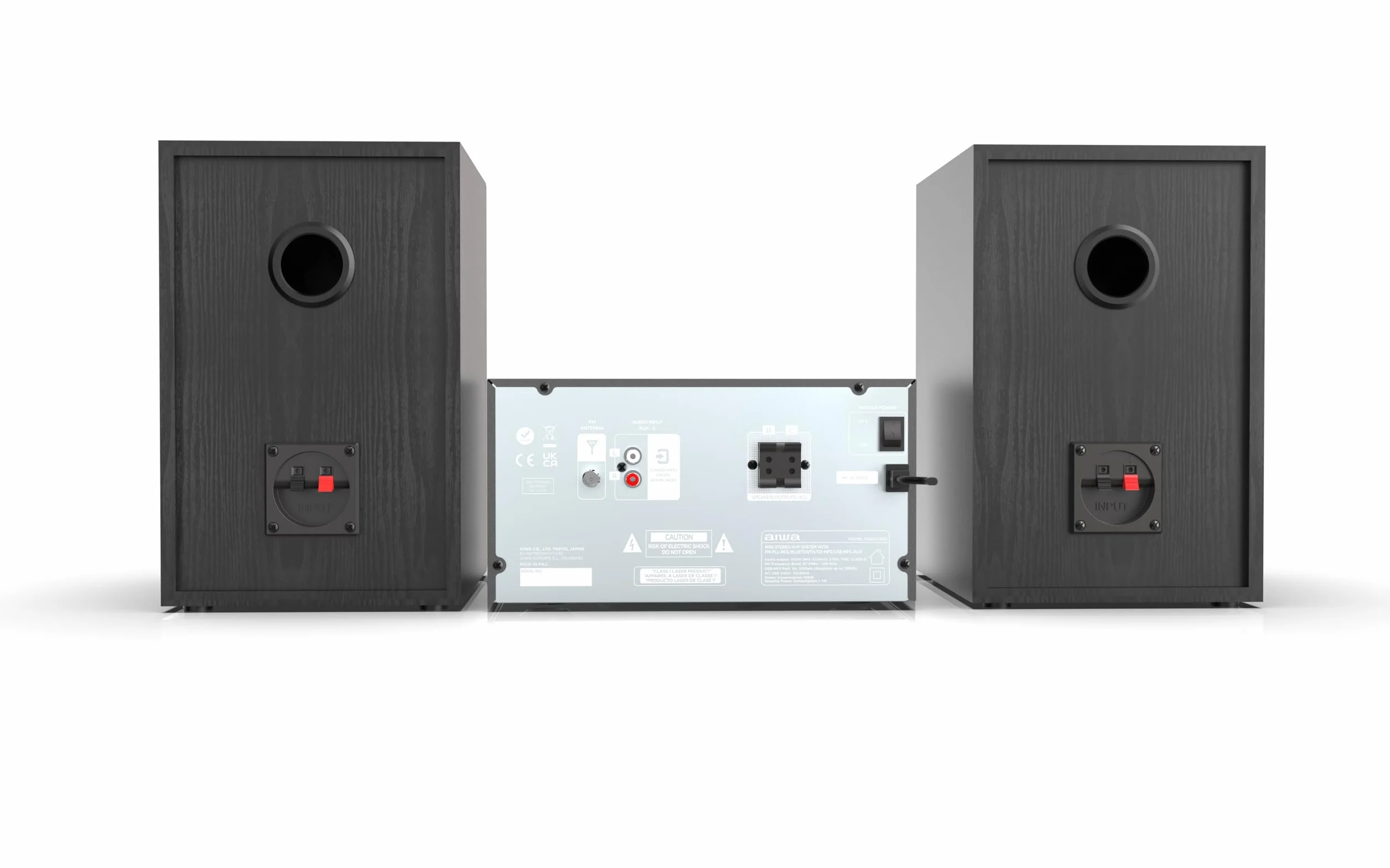 Microcadena AIWA MSBTU-600 Bluetooth, CD, USB, AUX IN, Potencia de Salida de 2 X 50 W RMS. Color: Negro