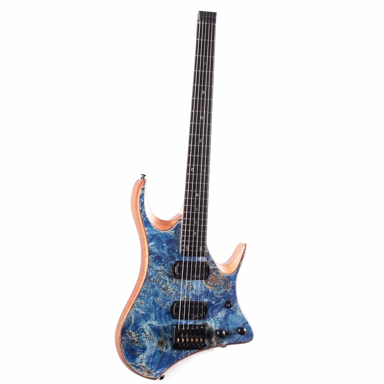 Guitarra Eléctrica De Jazz Sin Pala De 6 Cuerdas Y 24 Trastes(Blue)
