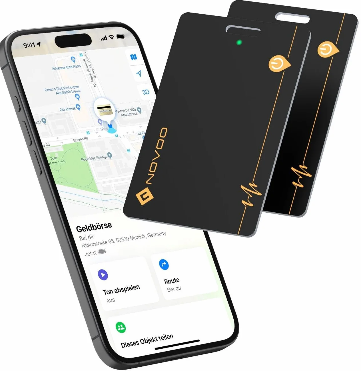 NOVOO Rastreador de billeteras delgadas, paquete de 2 unidades, tarjeta Air Tag con Apple Find My (solo iOS) Smart Bluetooth Localizador de billetera IP68 resistente al agua tarjeta inteligente