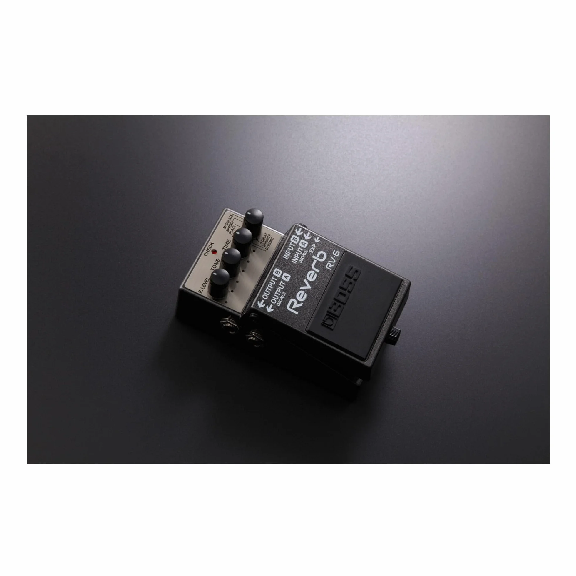 Pedal de guitarra BOSS RV-6 Reverb — 8 módulos de sonido, reverbs de máximo nivel y controles sencillos