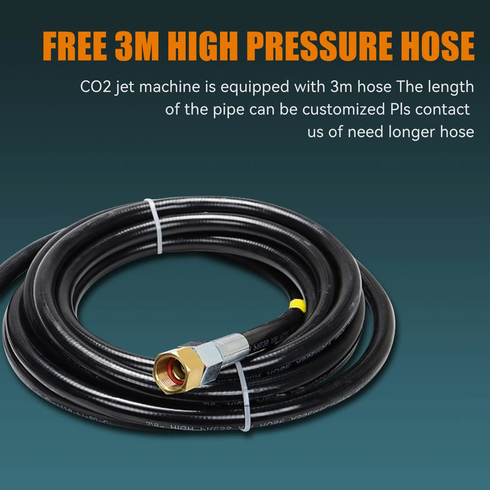 Mini máquina de chorro de CO2 de mano, pistola de CO2 DJ, actualizada sin residuos de hielo, emisión de ruido, emisión de CO2, con pantalón libre de 3 m