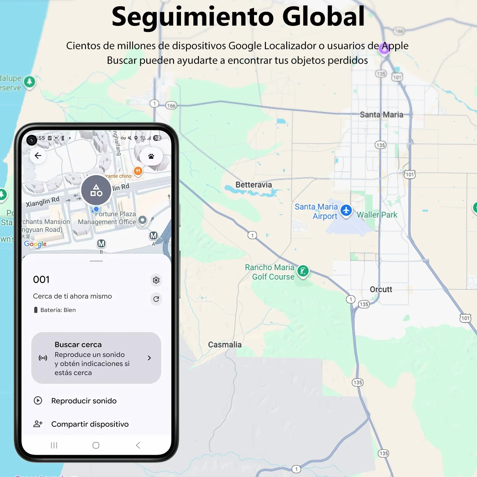 ATUVOS Air Tag Pro Smart Tag Tracker para Android & iOS, Dual Sistema Buscador de Objetos Compatible con Google Localizador o Apple Buscar APP, para Llaves/Equipaje/Maleta.Batería Reemplazable. 2 Pack