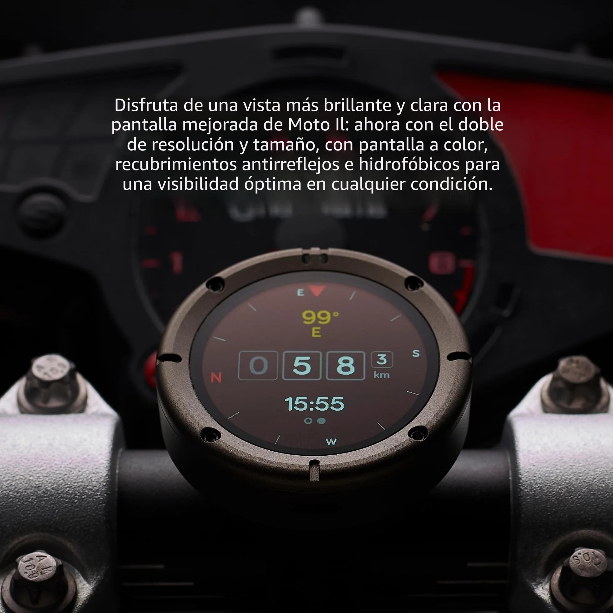 Beeline Moto II Metal - Sistema de navegación para Moto, Navegación Global, IP67, USB-C