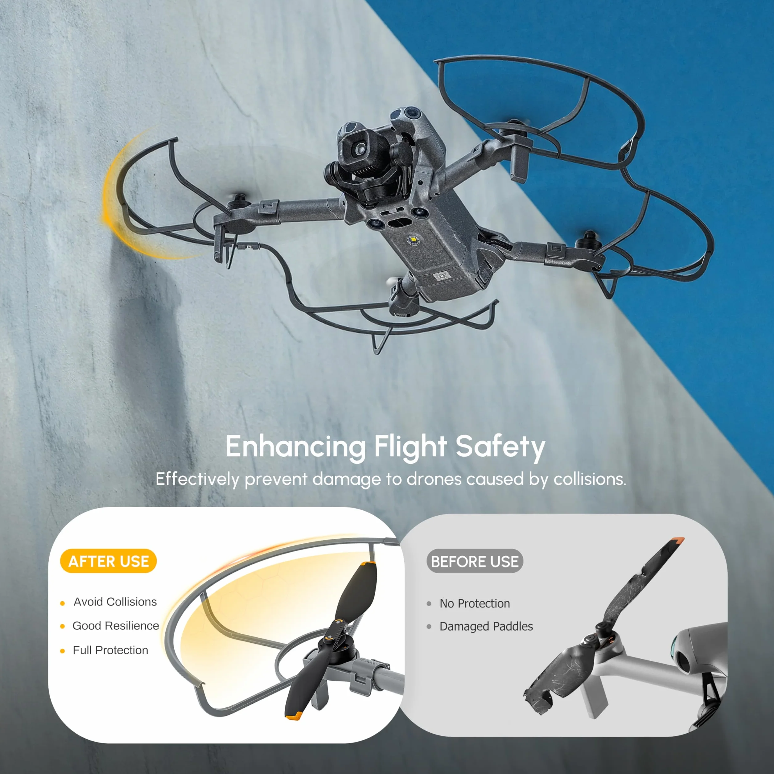 STARTRC Mini 5 Pro Propellerschützer,Flugsicherheit Anti Kollisions Propellerschutz für DJI Mini 5 Pro Zubehör Schnellverschluss(SOLO hélices)