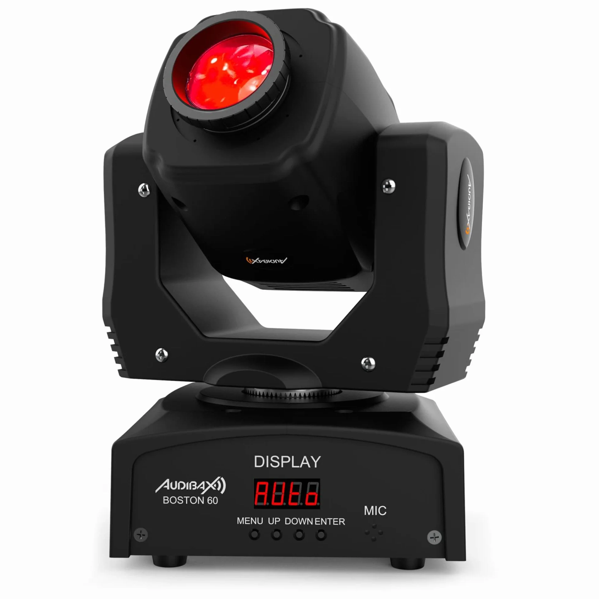 Audibax Boston 60 - Cabeza Móvil LED Spot de 60W - Luz LED DMX para Discoteca - Foco Profesional Móvil - 1 Luz Blanca Spot y 7 Colores - Flash con Múltiples Modos de Control - Iluminación de Escenario
