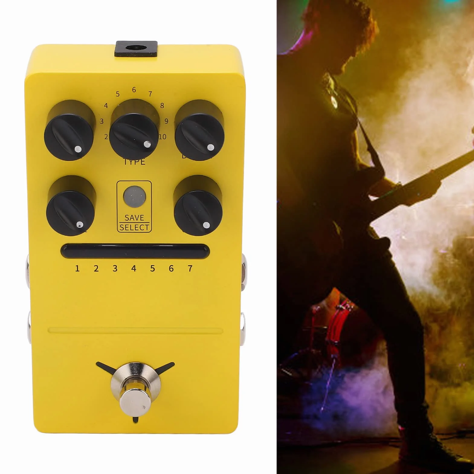 Pedal de Efectos de Guitarra, 11 Efectos de Modulación Pedal Estéreo True Bypass Phase para Guitarra Eléctrica FS05