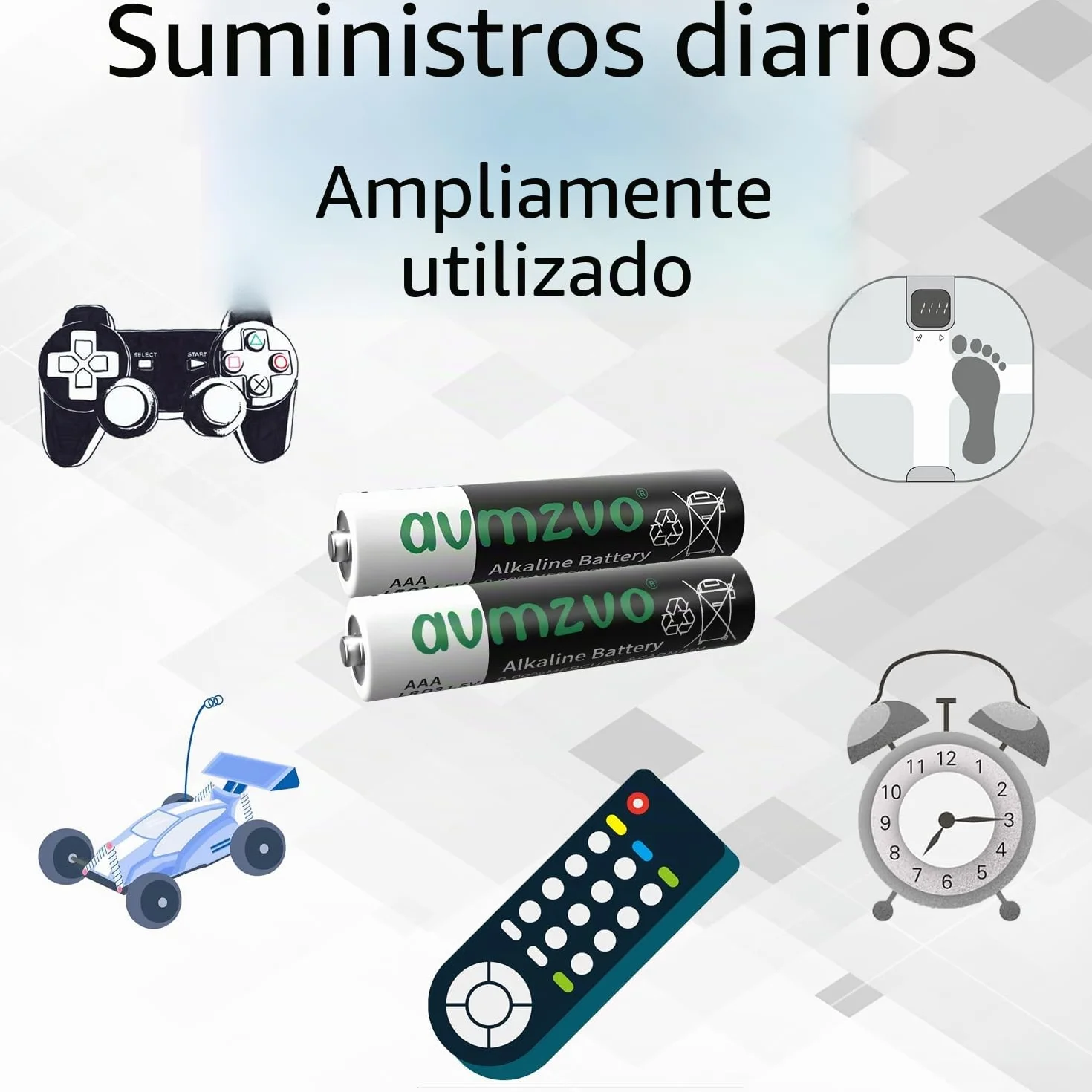 Pilas AAA LR03 Alcalinas 1,5 V, 12 Unidades