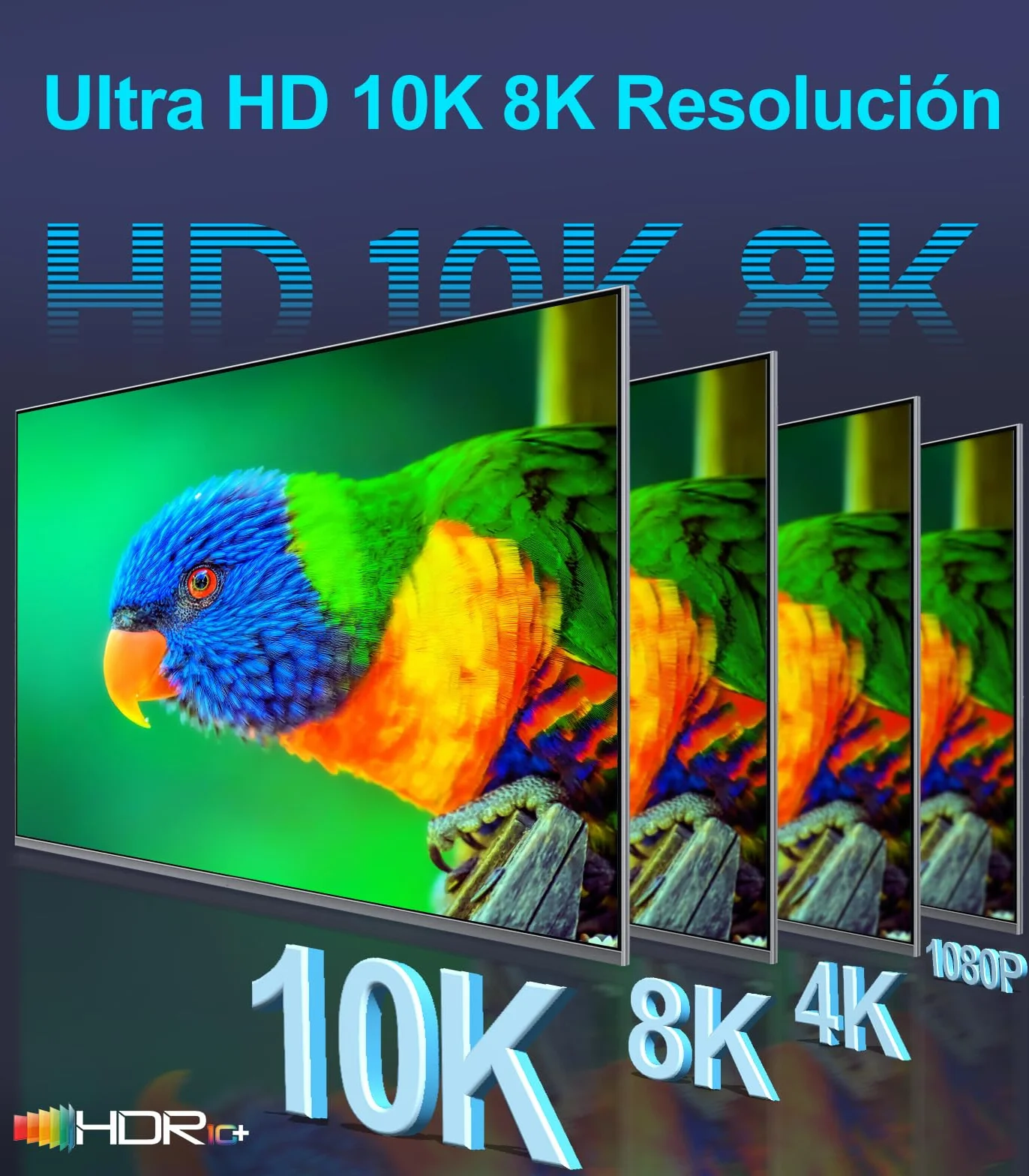 Cable HDMI 2.1 48Gbps 10K 8K 4K 1 Metro Ultra Alta Velocidad Certificado