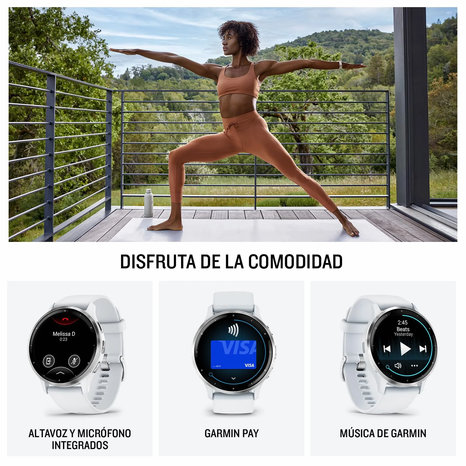 Garmin Venu 3S, Smartwatch Premium con GPS, AMOLED, Funciones avanzadas de Salud y Forma física, más de 30 Aplicaciones Deportivas, 10 días de autonomía, Beige Gold
