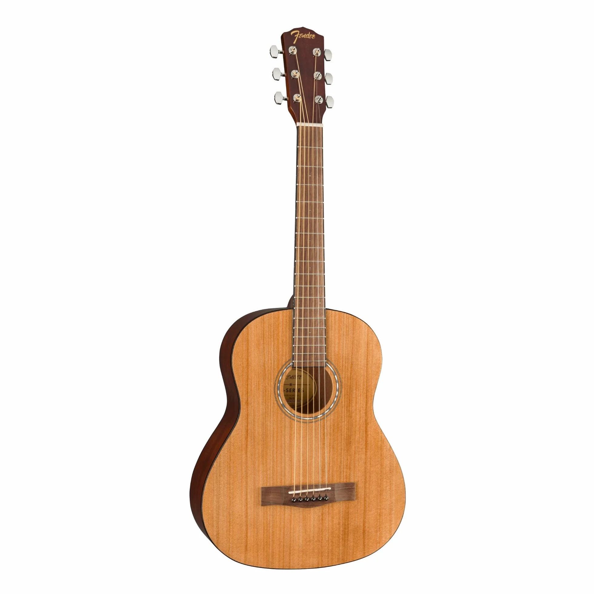 Fender FA-15 Guitarra Acústica, Escala 3/4 de Acero, Natural, con Estuche de Transporte