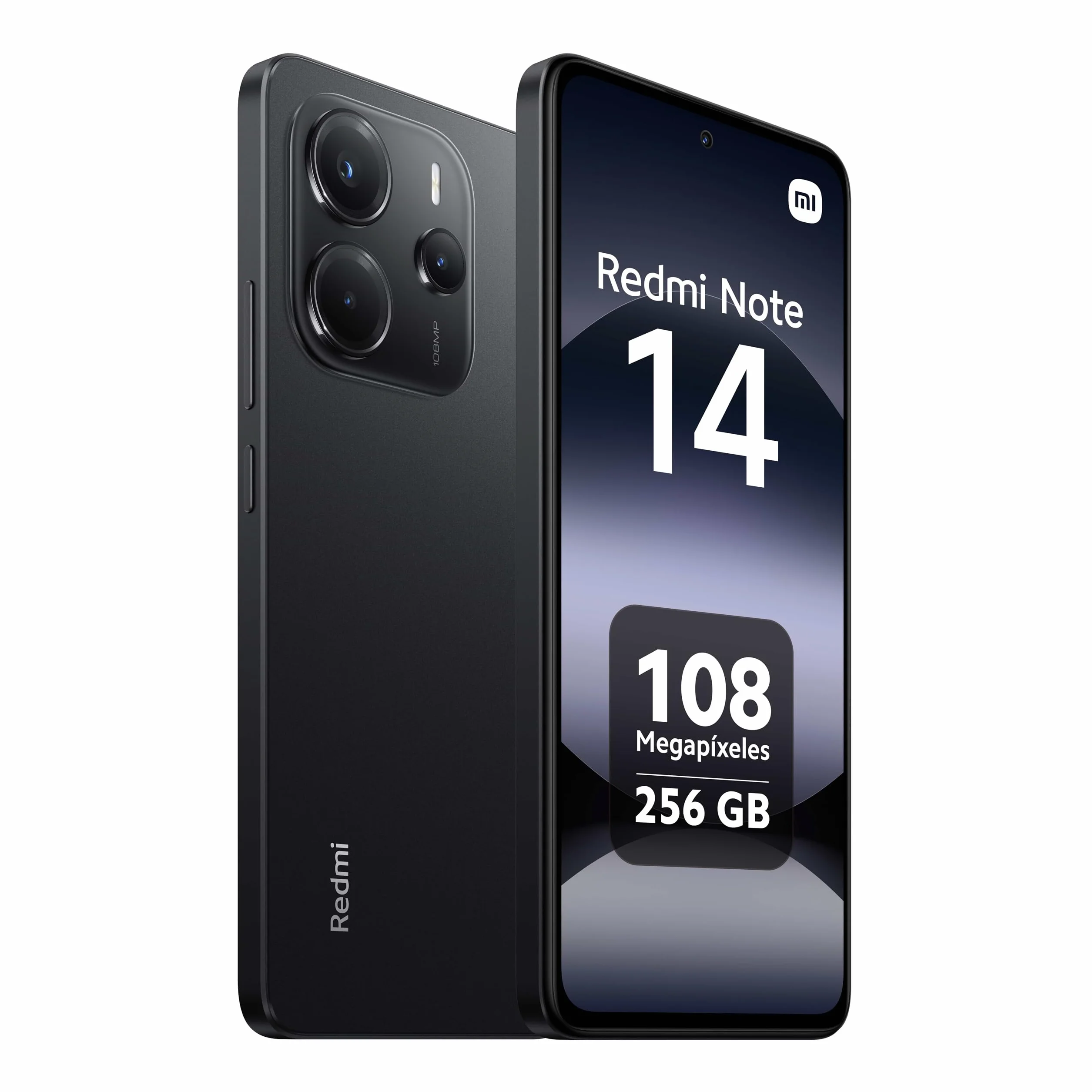 XIAOMI Redmi Note 14 Smartphone 8+256GB 6.67" AMOLED FHD+ 120Hz MediaTek Helio G99-Ultra Cámara 108MP TurboCharge 33W 5500 mAh Negro (Versión ES)