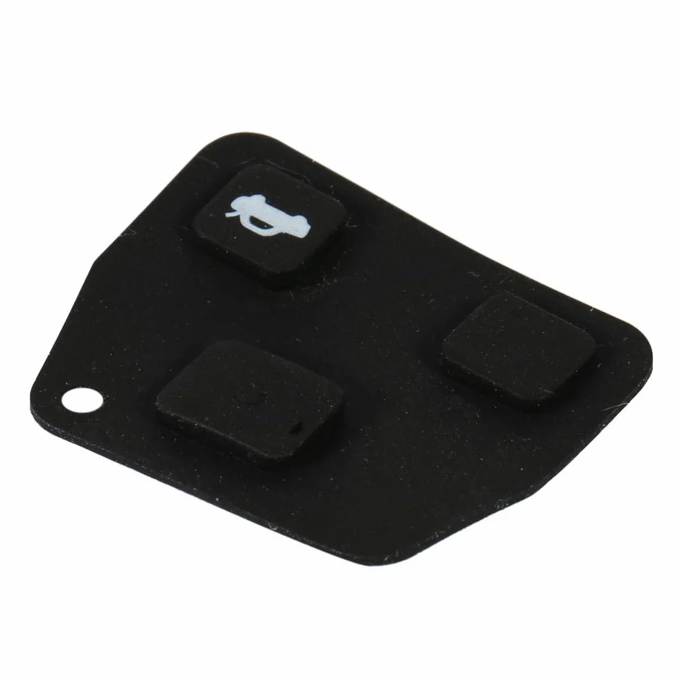 Almohadilla para Funda de Llave,Entrada sin Llave Remote Fob Shell Case 3 Botones Remote Auto Car Key Fob Shell Shell Pad de Goma reemplazo para Avensis
