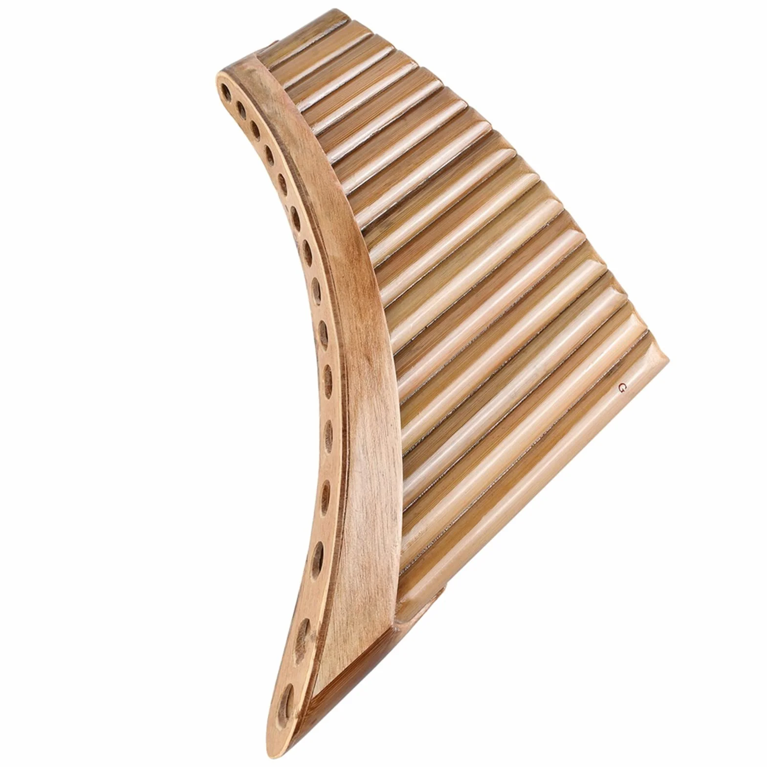 Flauta pan 15 Tubos Panpipes Bamboo Pan Flauta G-tune Panflute Instrumento Musical De Viento De Madera Pan Pipes (Color : Left Hand)