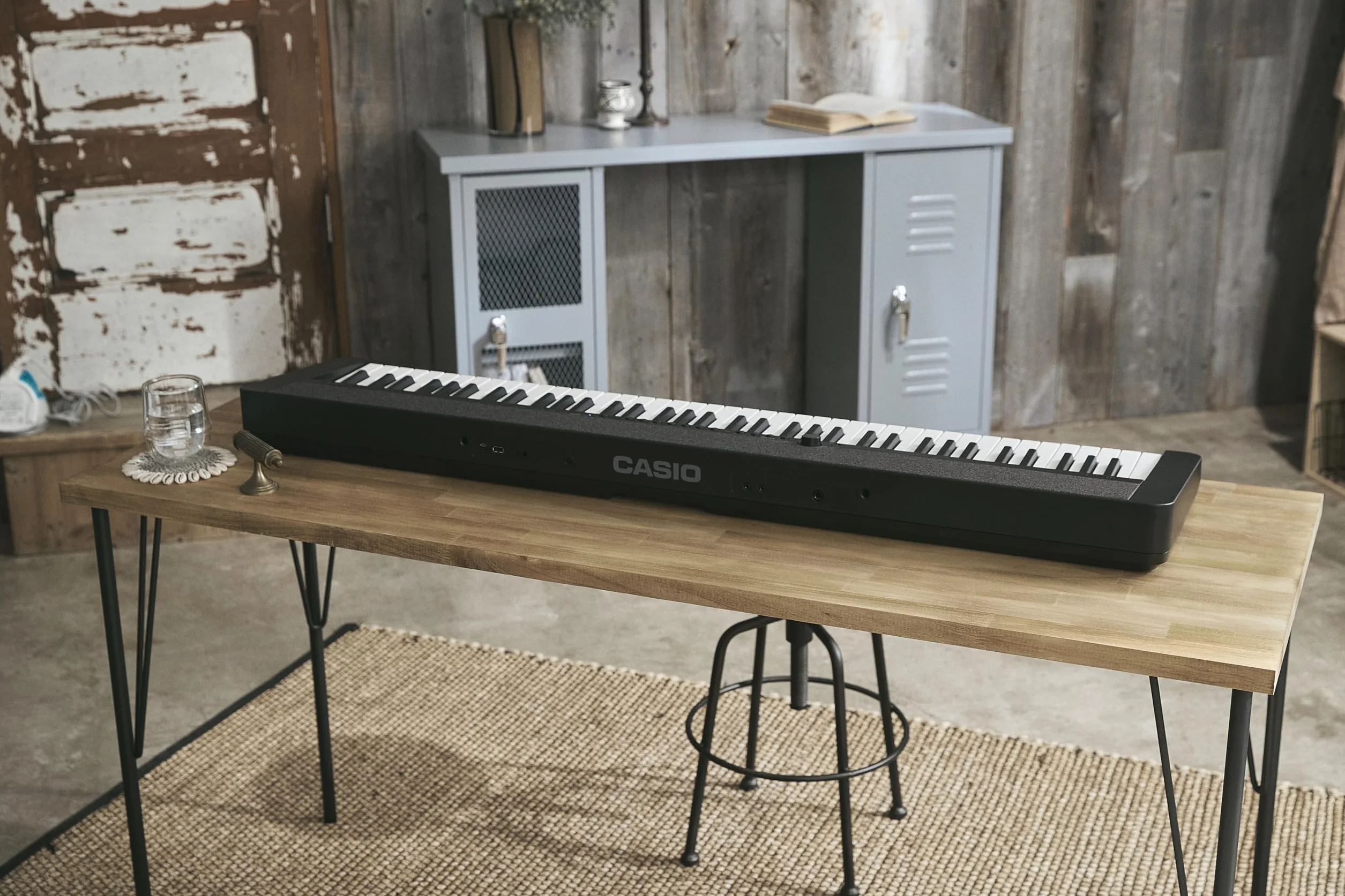 Casio CT-S1-76BK - Teclado de piano con 76 teclas sensibles a la velocidad y 61 tonos en negro