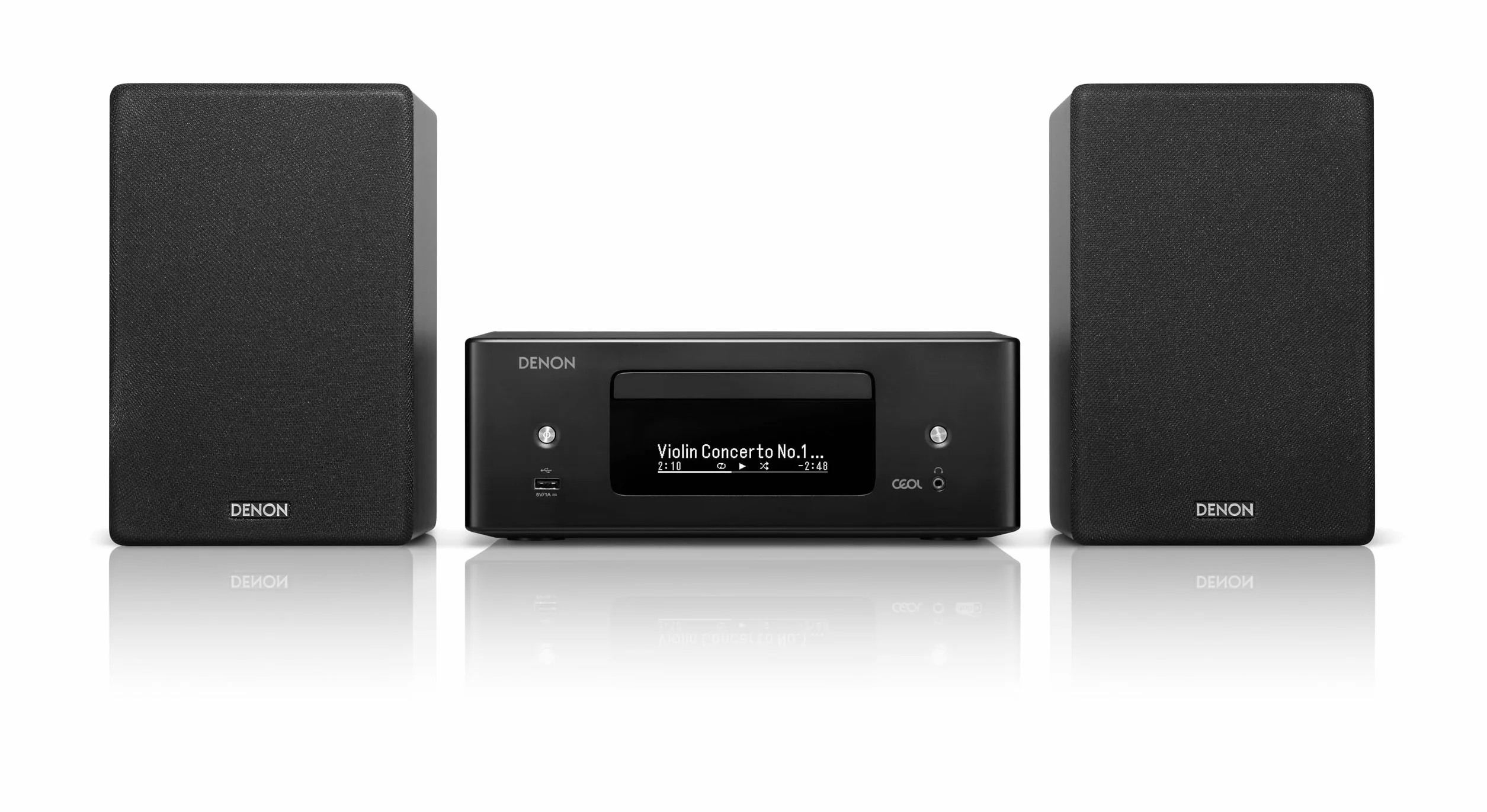 Denon CEOL N12DAB - Sistema Todo en uno con Reproductor de CD, Radio Dab/FM, HDMI ARC y HEOS Integrados, Color Negro