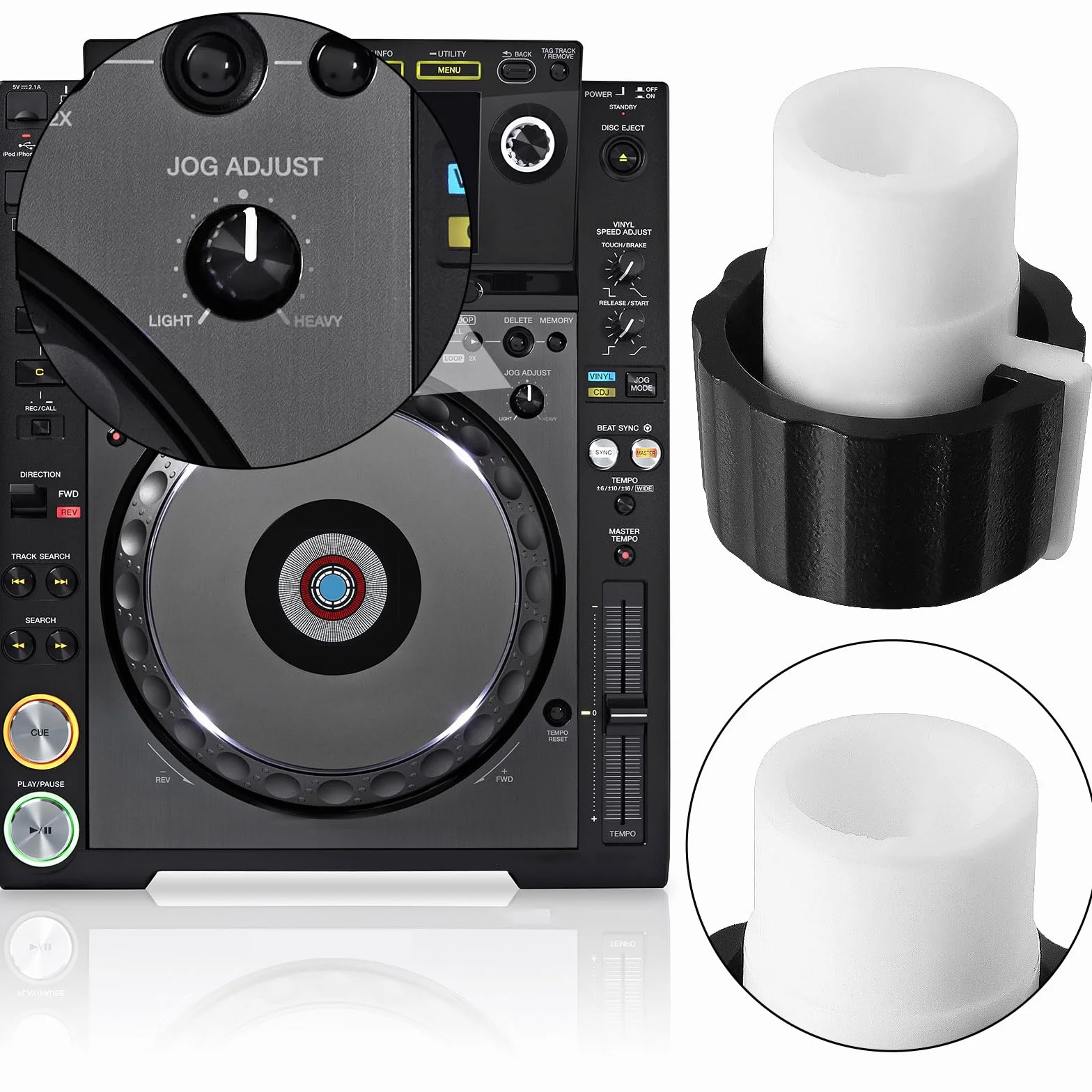 Perilla de Ajuste de Tensión del Controlador de DJ Perilla de Ajuste de Tensión Compatible con Pioneer CDJ-2000/CDJ-2000Nexus/CDJ-TOUR1/DDJ-1000