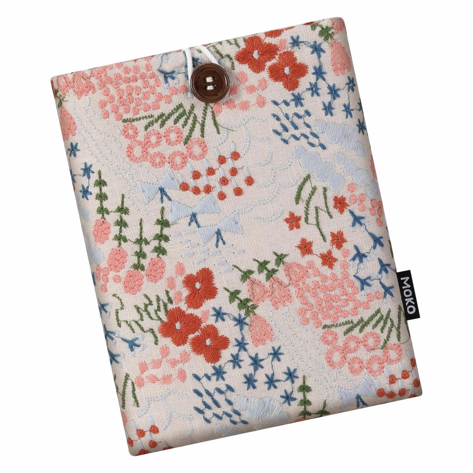 MOKO Bindle Pouch para Kindle Colorsoft, Paperwhite 12th Gen 2024, Kindle 2022-2016, Oasis/Voyage/Kobo Ereader, Flor Beige