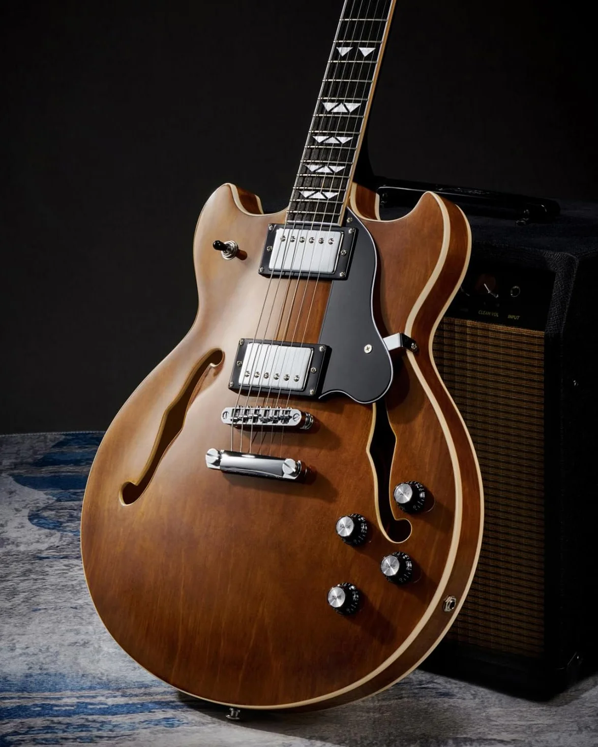 WestCreek Guitars 333 Cuerpo Hueco Guitarra Eléctrica, Jazz Electric Guitar, Cuerpo de Arce, Mástil Arce, diapasón de Palisandro, Cejuela de Hueso, 22 Trastes