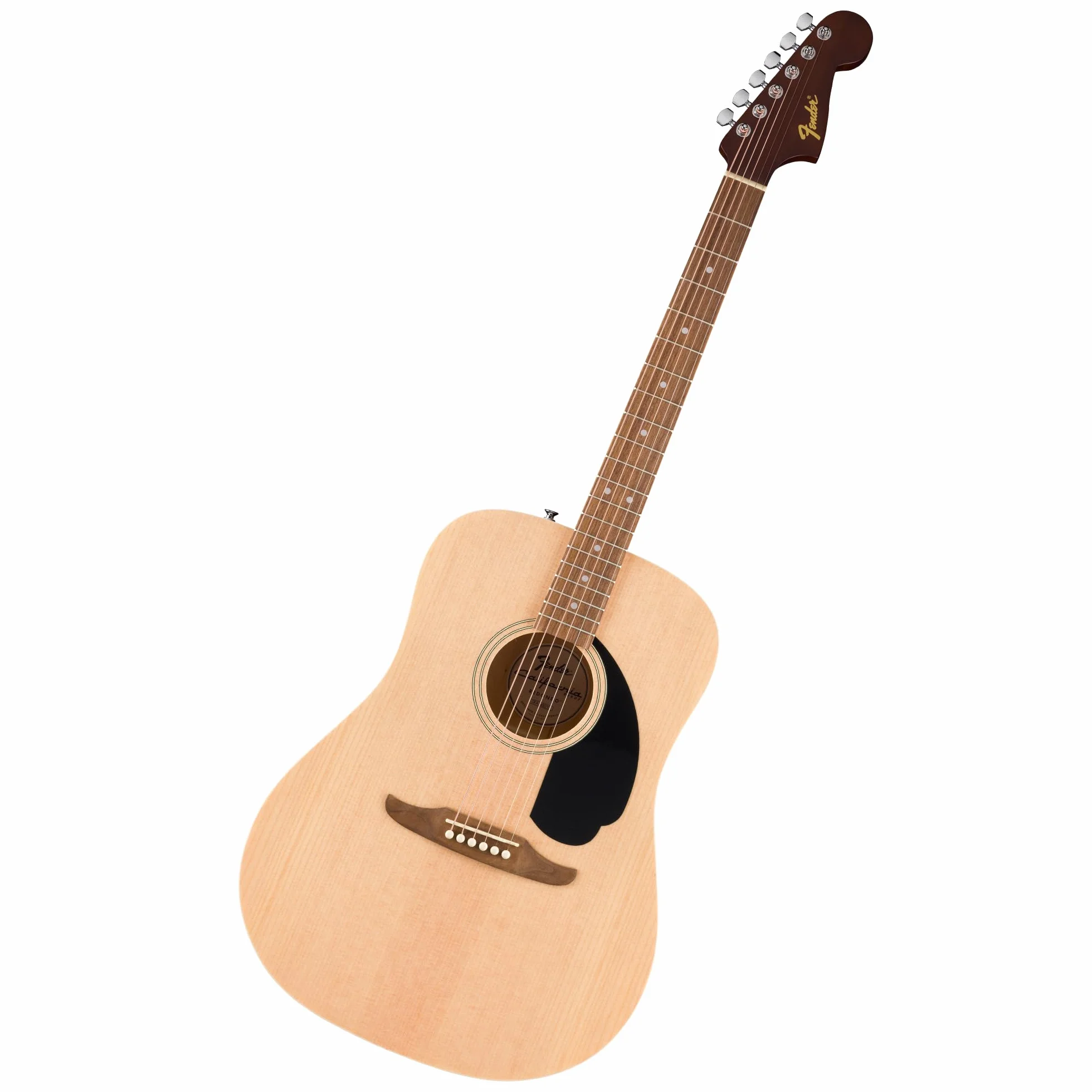 Fender California Debut Redondo Dreadnought Acoustic Guitar, Spruce Top, Black Pickguard, Natural