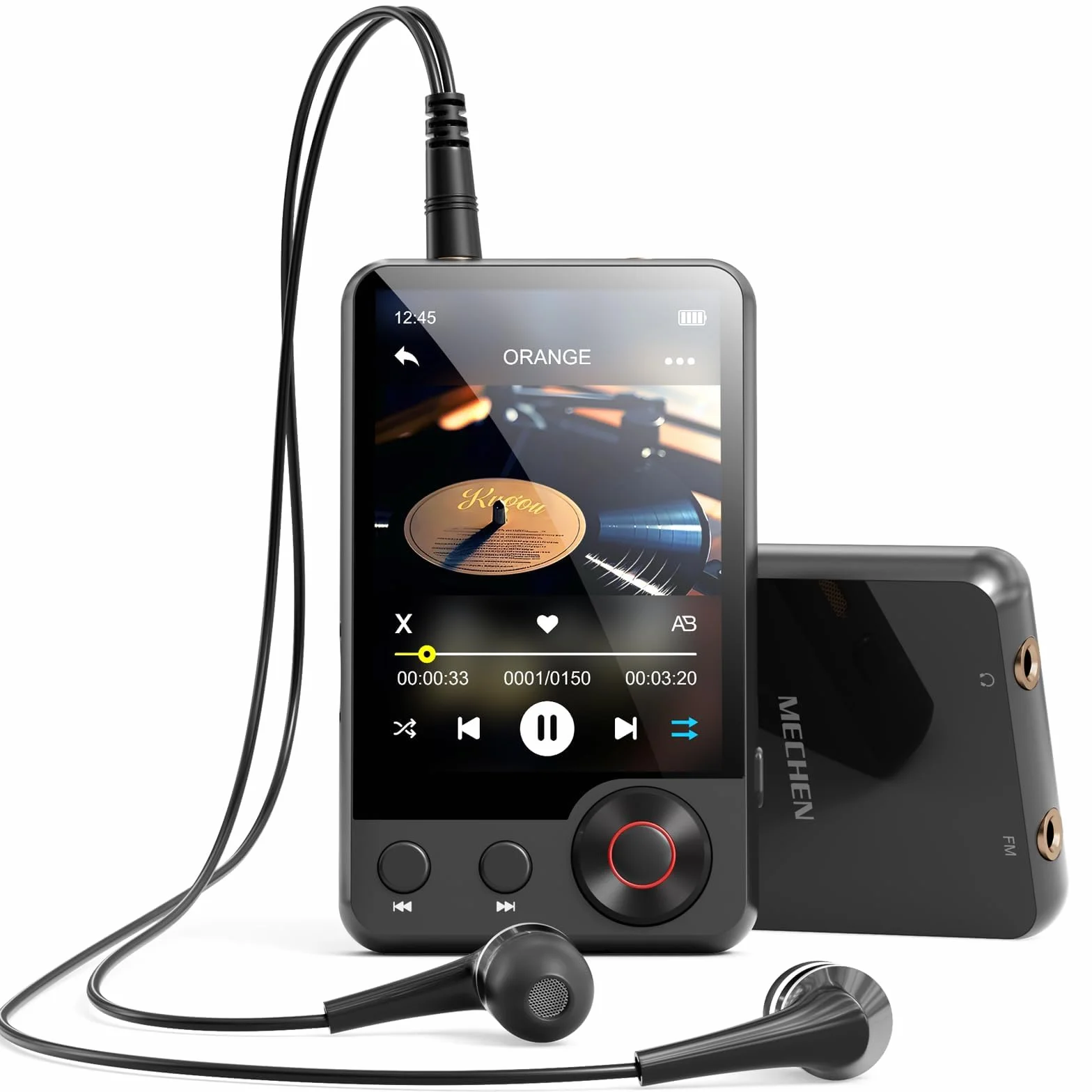 MECHEN 128 GB Reproductor MP3 Bluetooth 5.3 Pantalla Táctil 2,4 Pulgadas Radio FM