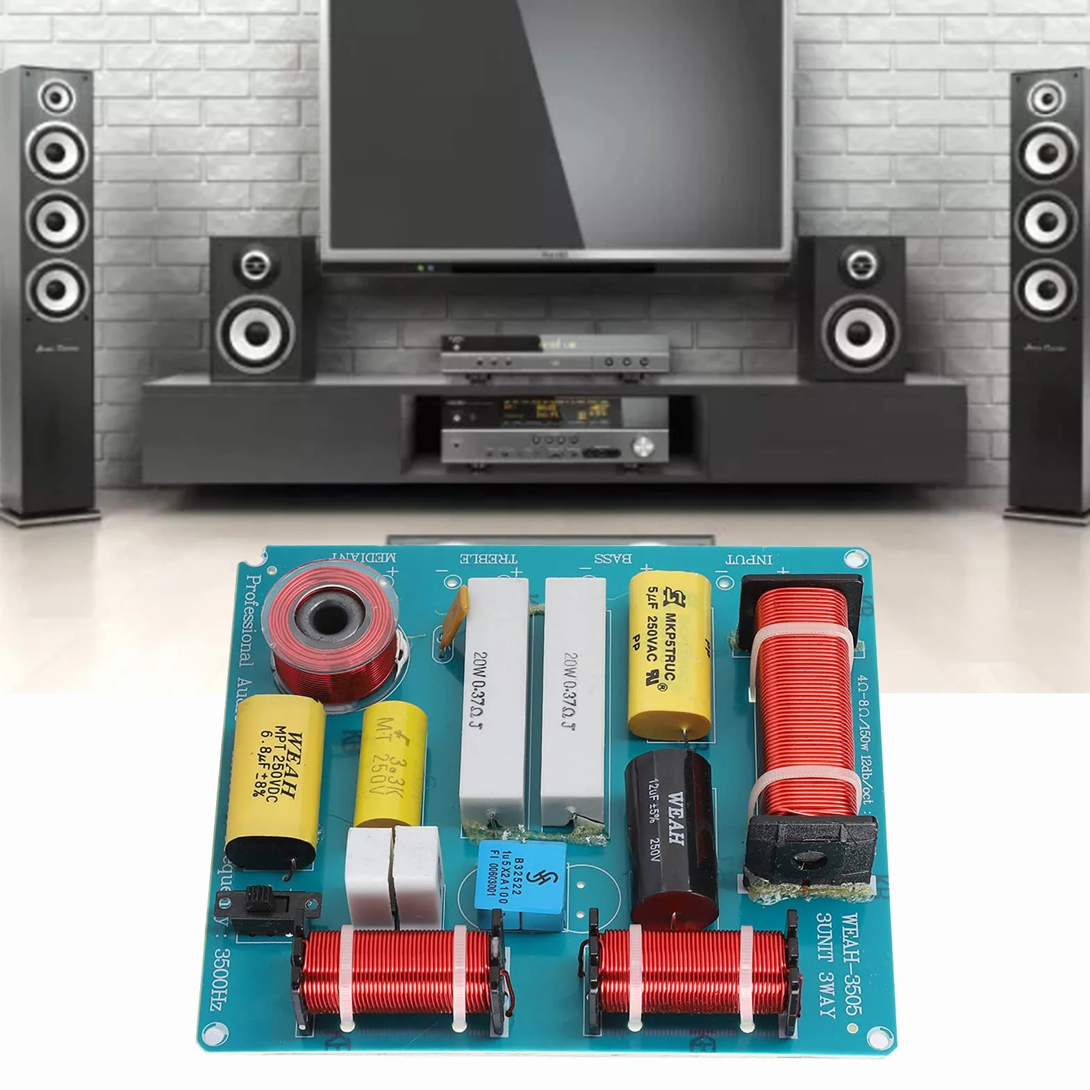 Divisor de frecuencia audio 3 vías 300 W filtro cruzado para altavoces KTV escenario