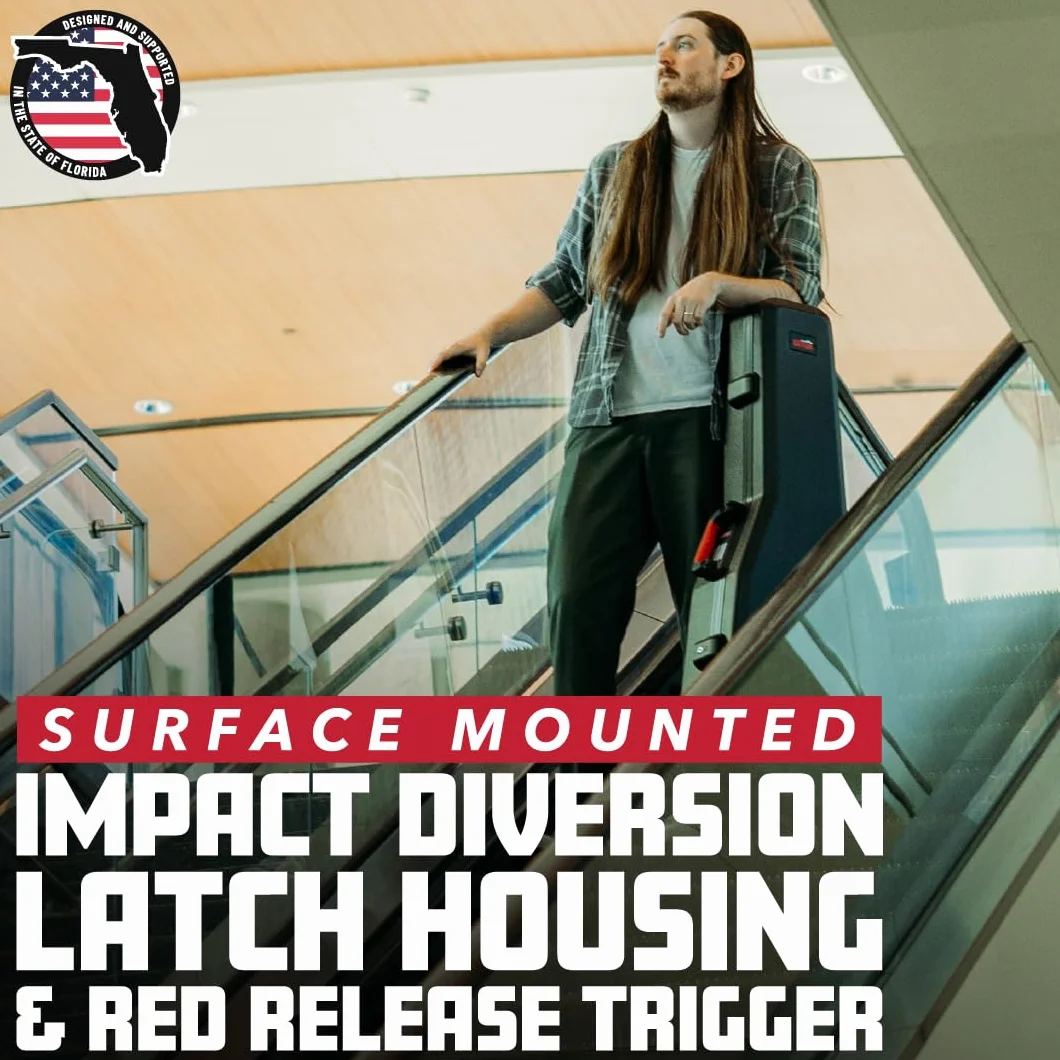 Gator Cases Estuche Moldeado para Guitarra Bajo con Cierre Aprobado por la TSA; (GTSA-GTRBASS)