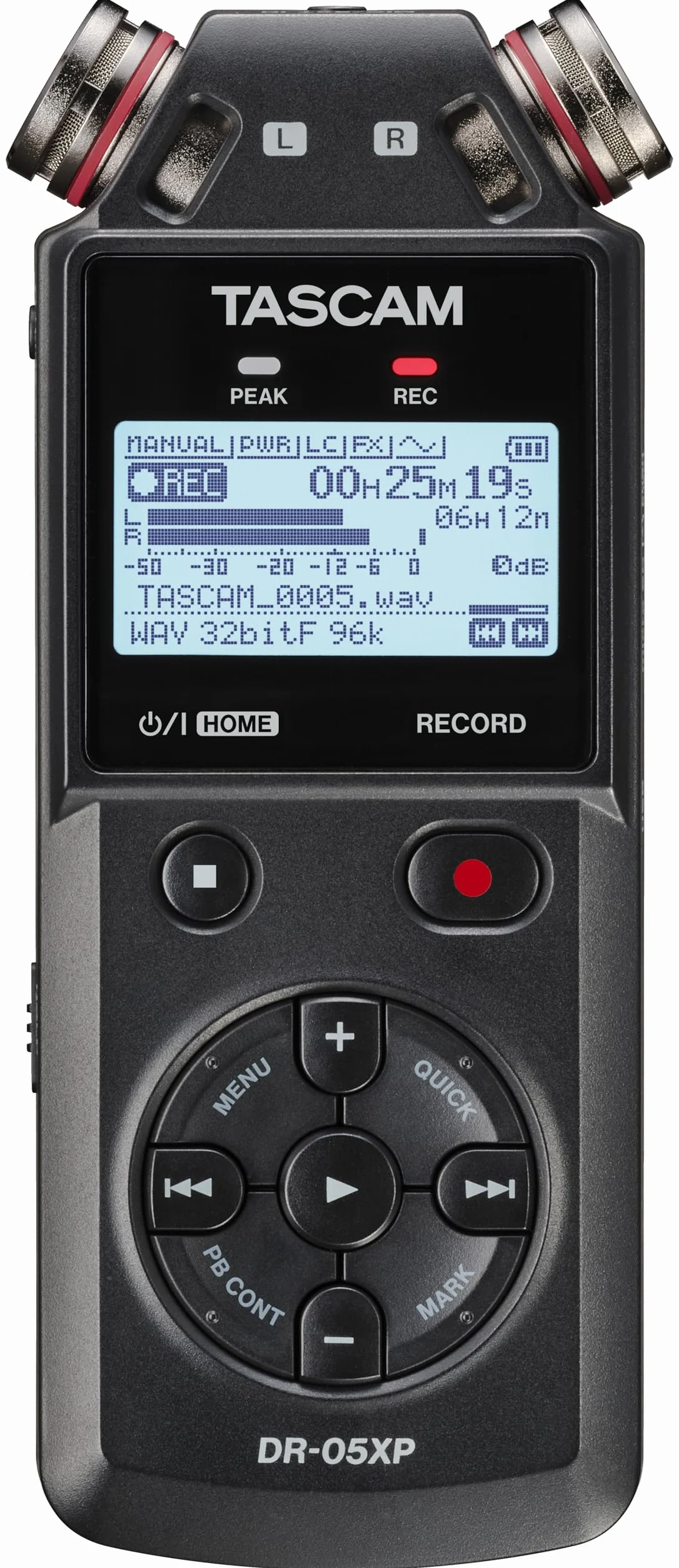 Tascam DR-05XP - Grabadora portátil de Mano Flotante de 2 Canales de 32 bits con Interfaz de Audio USB-C