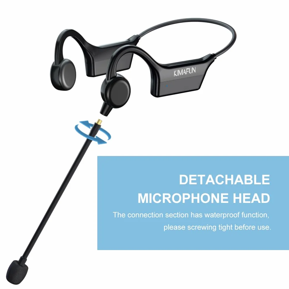 KIMAFUN 2.4G Fitness Diadema Micrófono Inalámbrico, IP67 Micrófono a Prueba de Sudor a Prueba de Agua para Instructores de Entrenamiento, Fitness, Yoga, Pilates,GWP91(1TX+1RX)