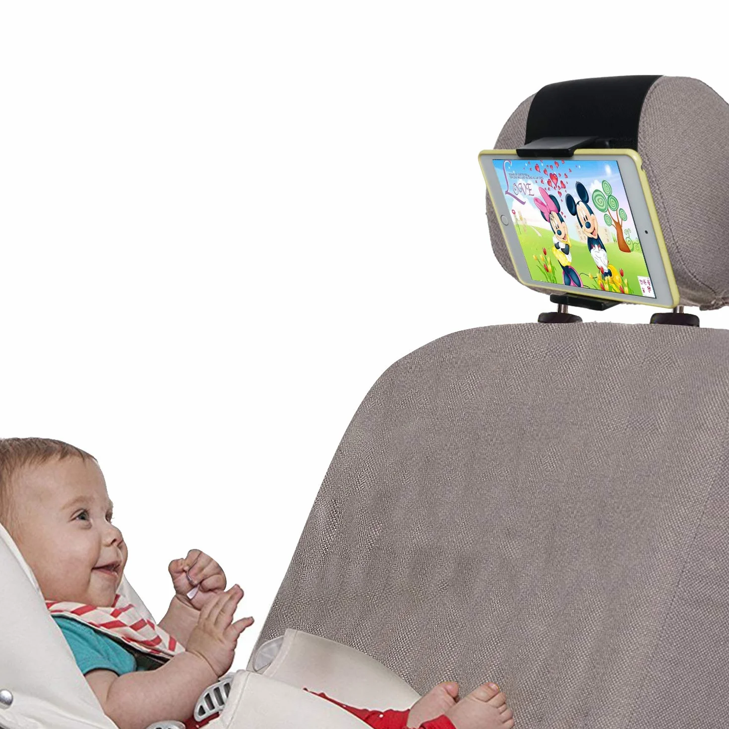 Soporte para reposacabezas de vehículo, para tabletas y teléfonos con Pantallas de 5 a 10,5 Pulgadas, Compatible con iPhone iPad Air Mini, Samsung Galaxy, Nintendo Switch