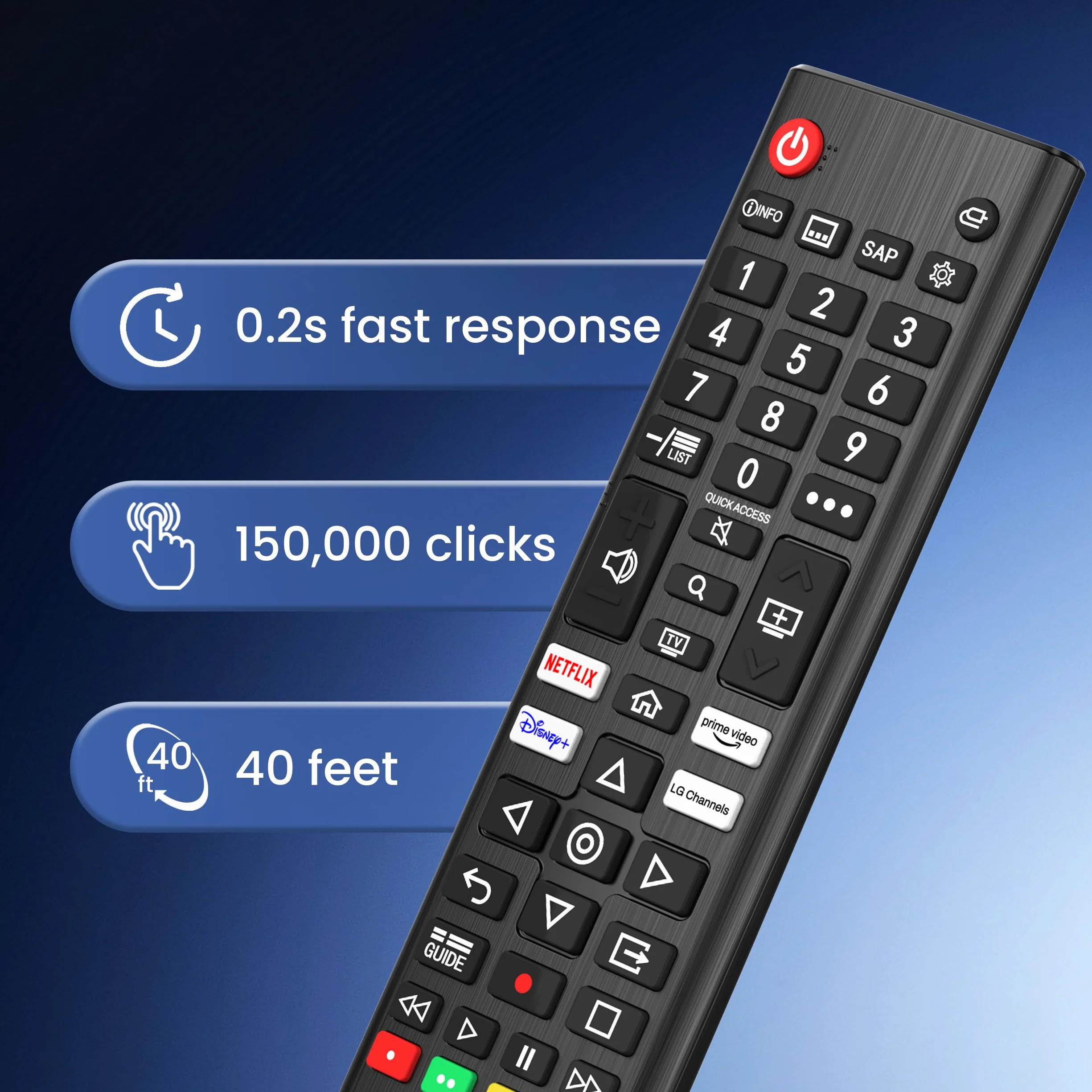 Mugust Universal Mando a Distancia para LG Smart TV AKB75095308