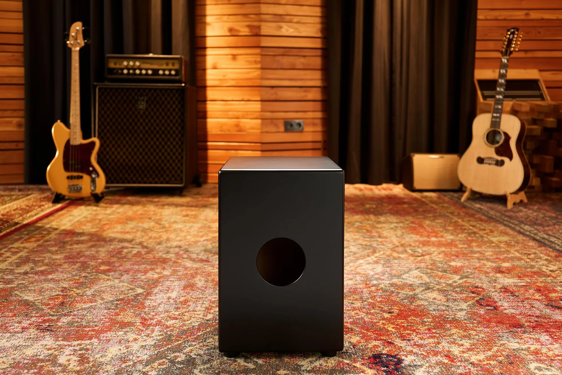 MEINL Percussion Headliner Series Snare Cajon, MCAJ100BK-MA
