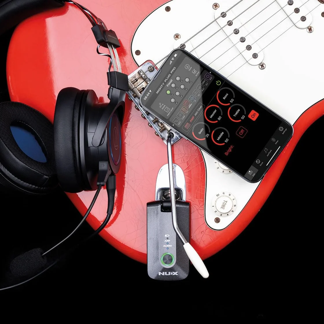 NUX Amplificador de auriculares Mighty Plug Pro para guitarristas y bajos en un formato de bolsillo y fácil de usar