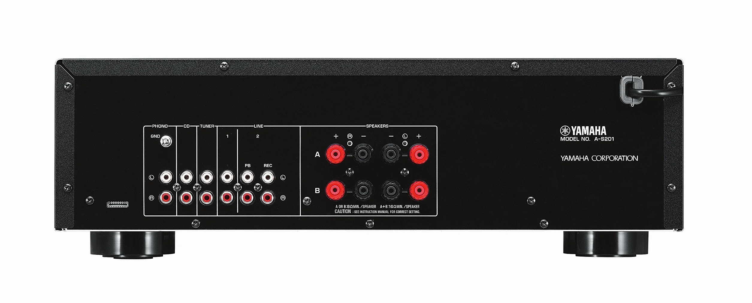 Yamaha A-S201 - Amplificador Hi-Fi estéreo de 100 W, plateado