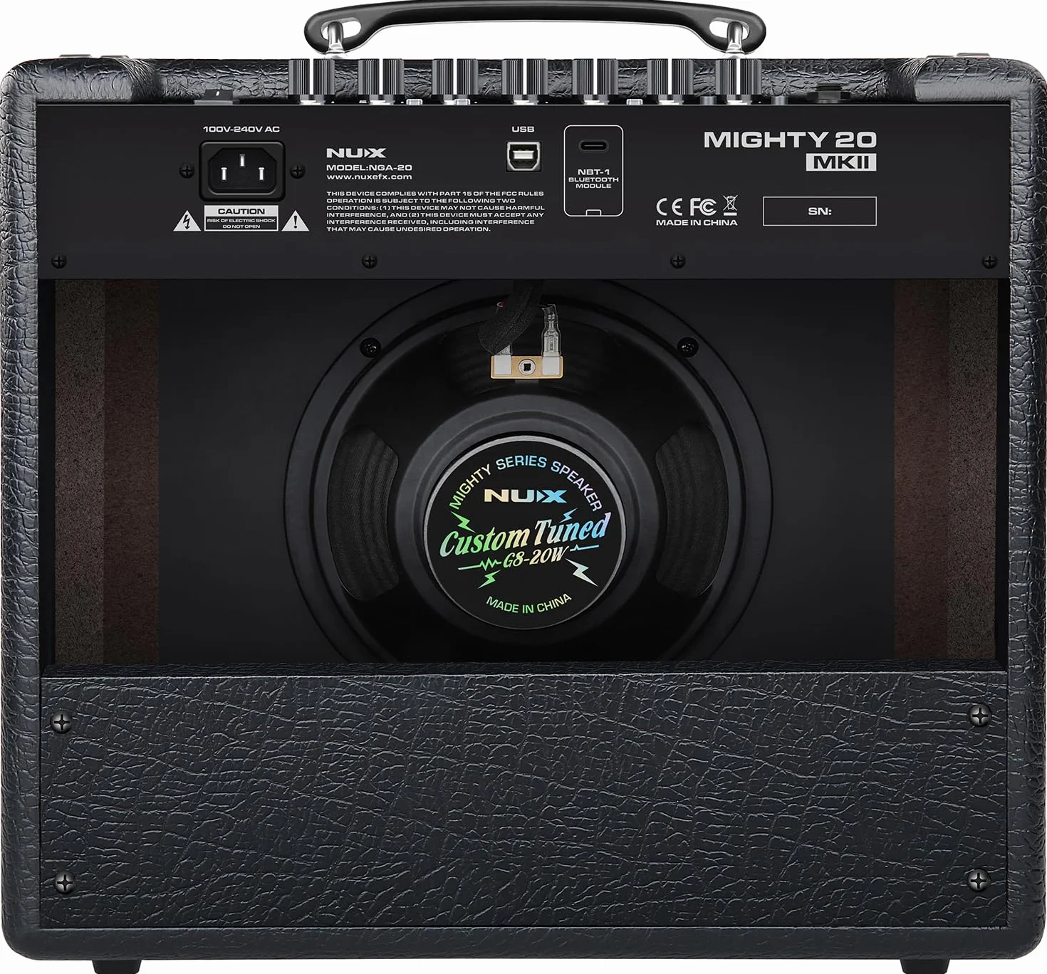 NUX Mighty 20 BT MK2 - Amplificador de modelado con 20 W de potencia y Bluetooth