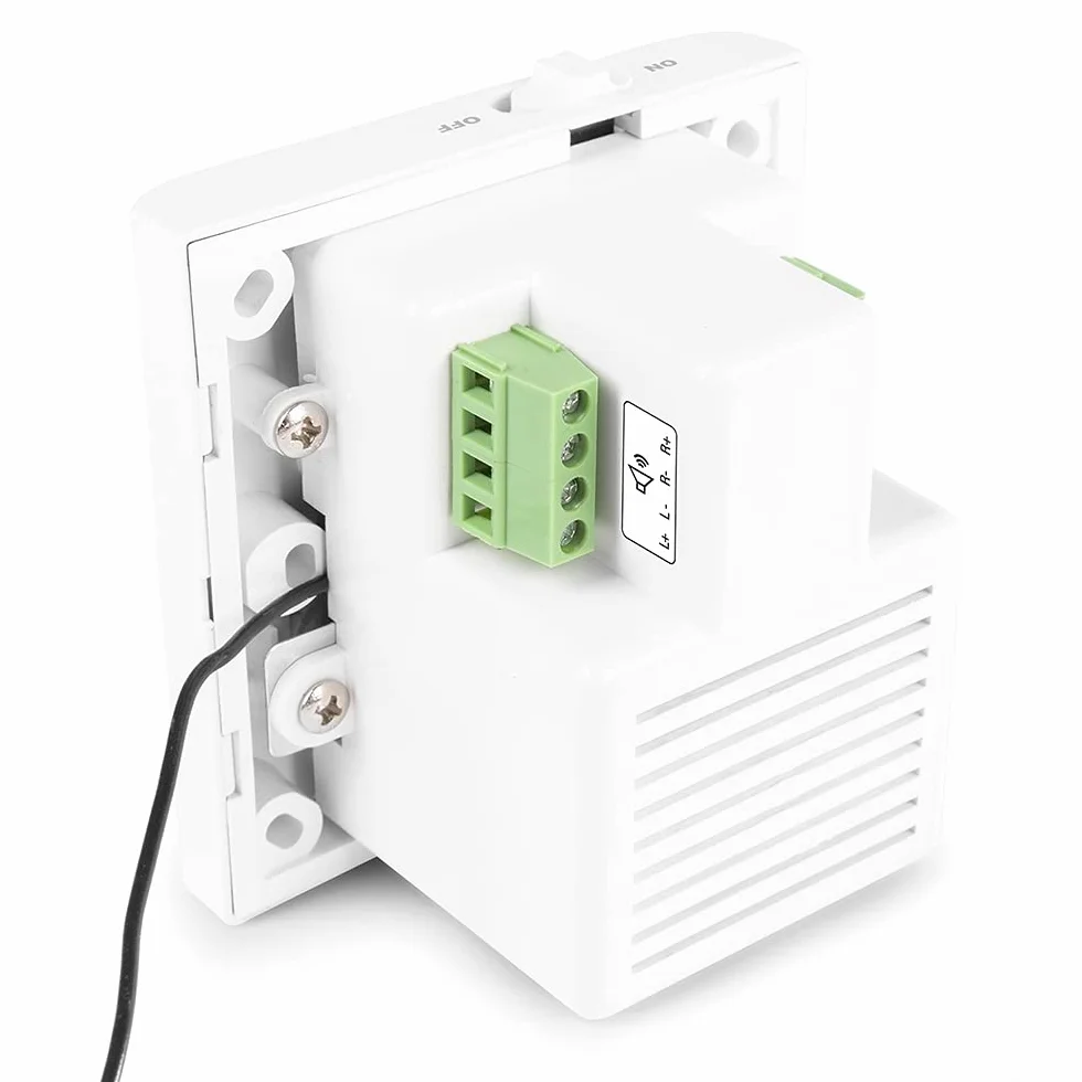 Power Dynamics BTW30SET Sistema de Audio de Pared 2 Altavoces Techo 5" 15W Blanco FM USB Amplificador Clase D
